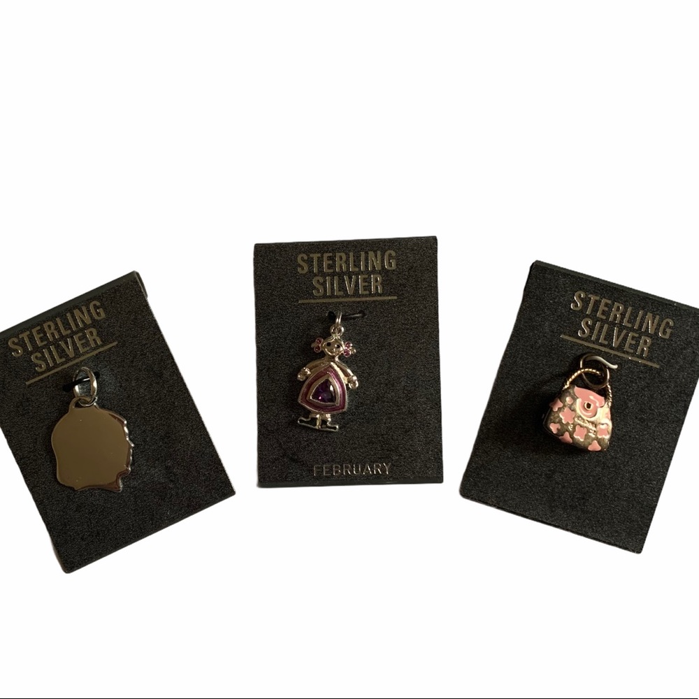 Sterling silver charms lot of 3